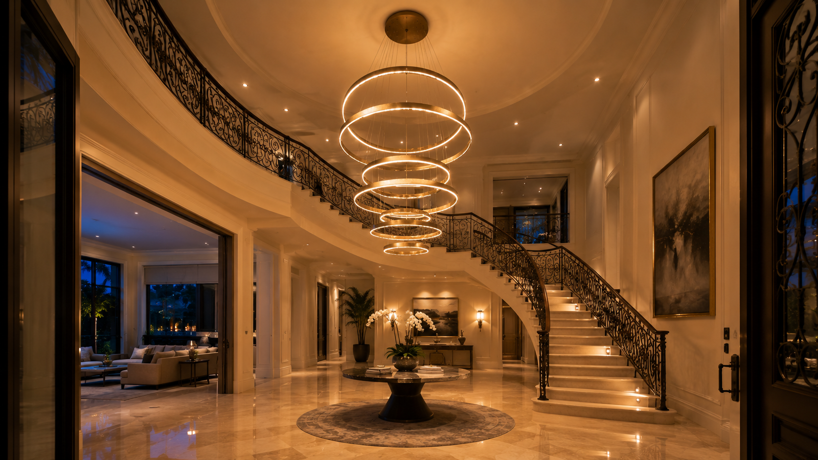 Chandelier Installation in Abu Dhabi - lighting service 19