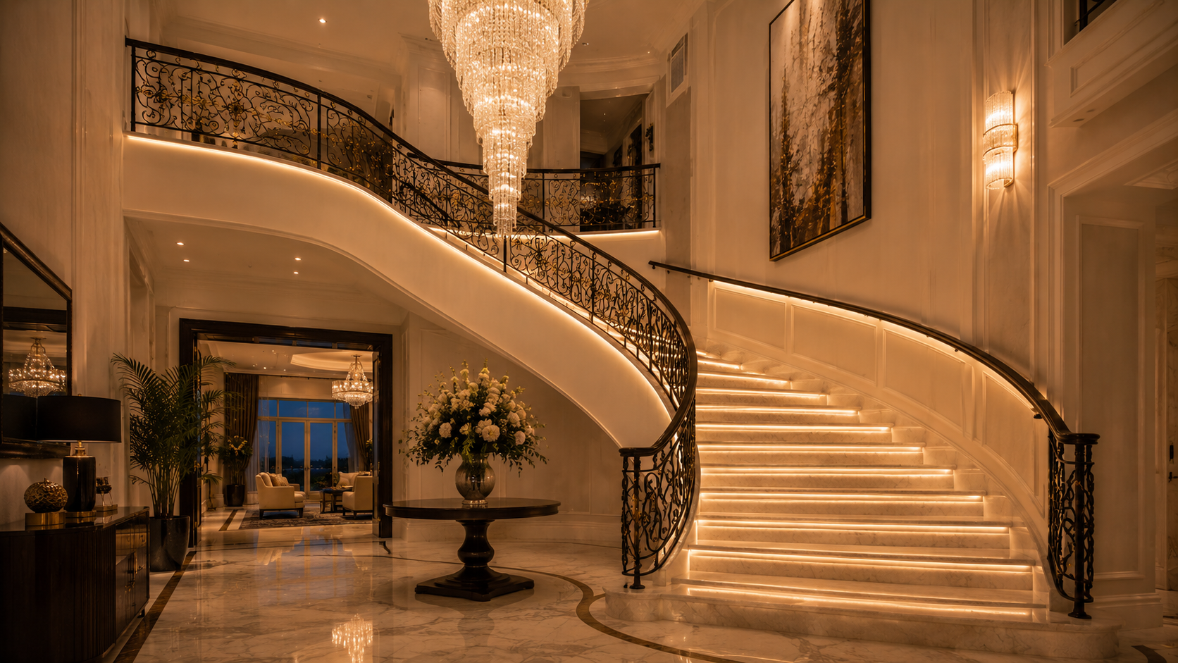 Staircase Lighting in Abu Dhabi - lighting service 40